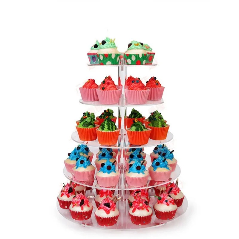 Clear Acrylic 3-5 Tier Cupcake - Cupcake Stand Tier ulasan dan harga