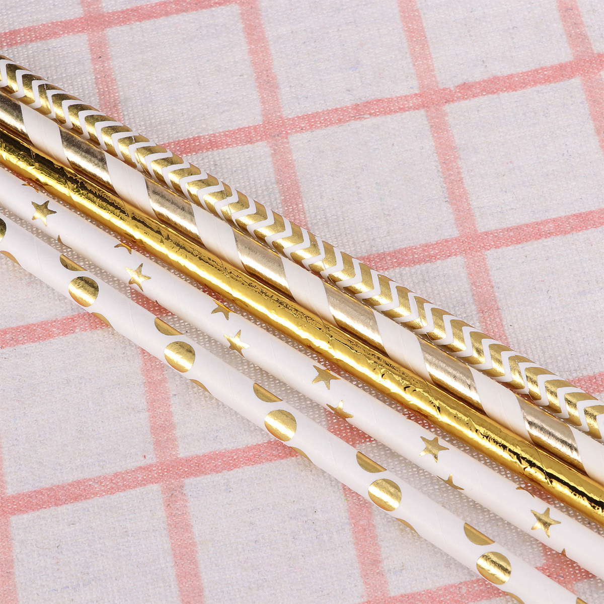 50Pcs Love Heart Paper Straws  - Paper Straw Color ulasan dan harga