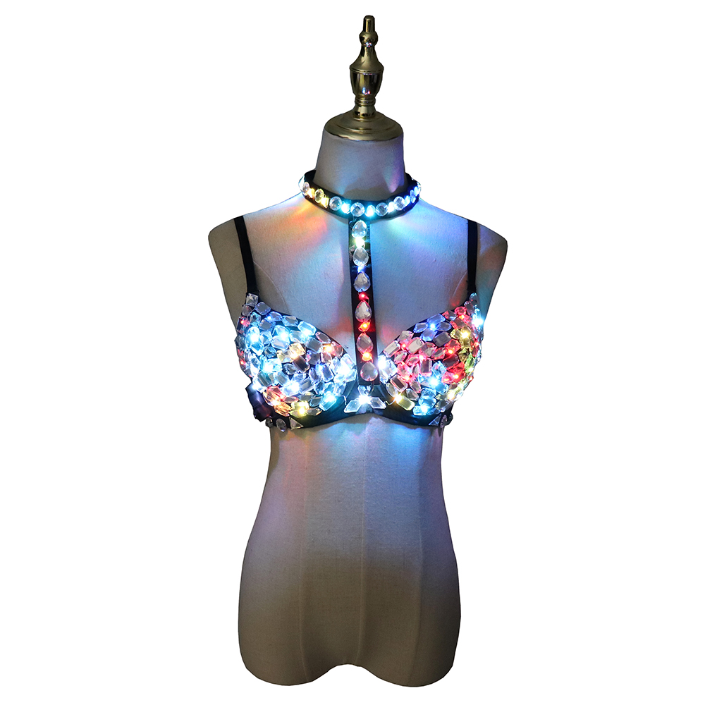 Nightclub Ds Sexy LED Bra Colo - Event Party Dj ulasan dan harga