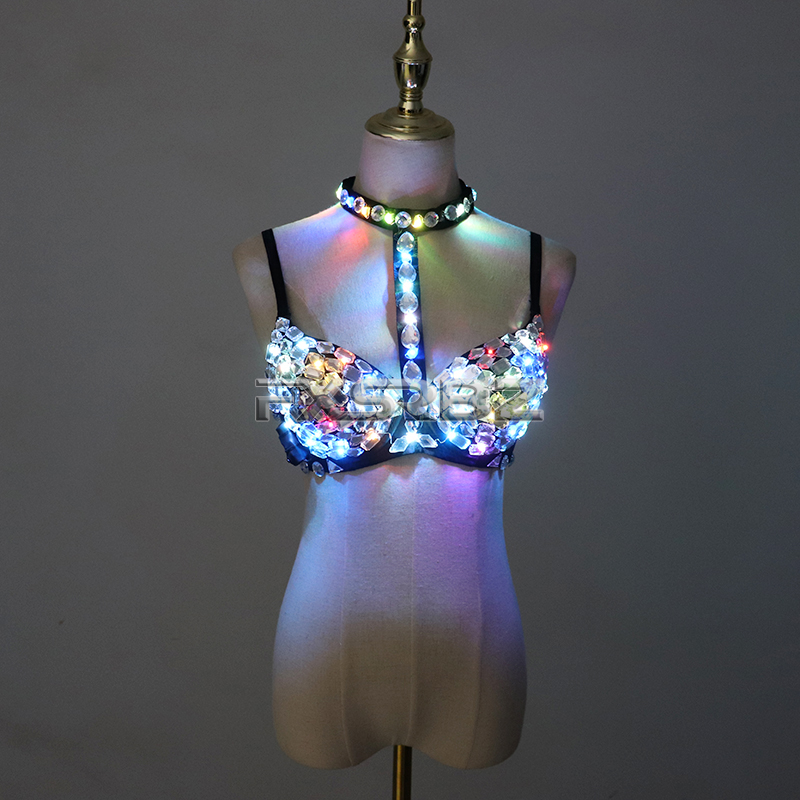 Nightclub Ds Sexy LED Bra Colo - Event Party Dj ulasan dan harga