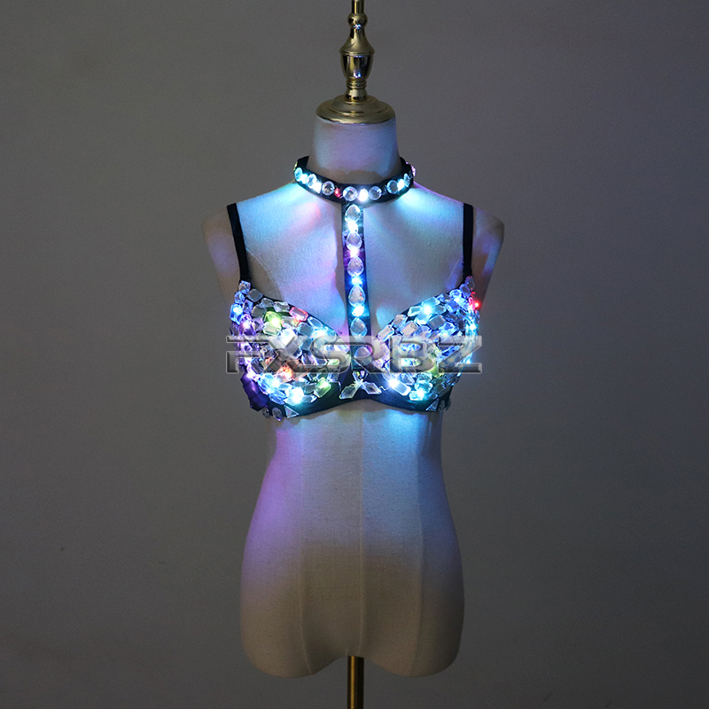 Nightclub Ds Sexy LED Bra Colo - Event Party Dj ulasan dan harga