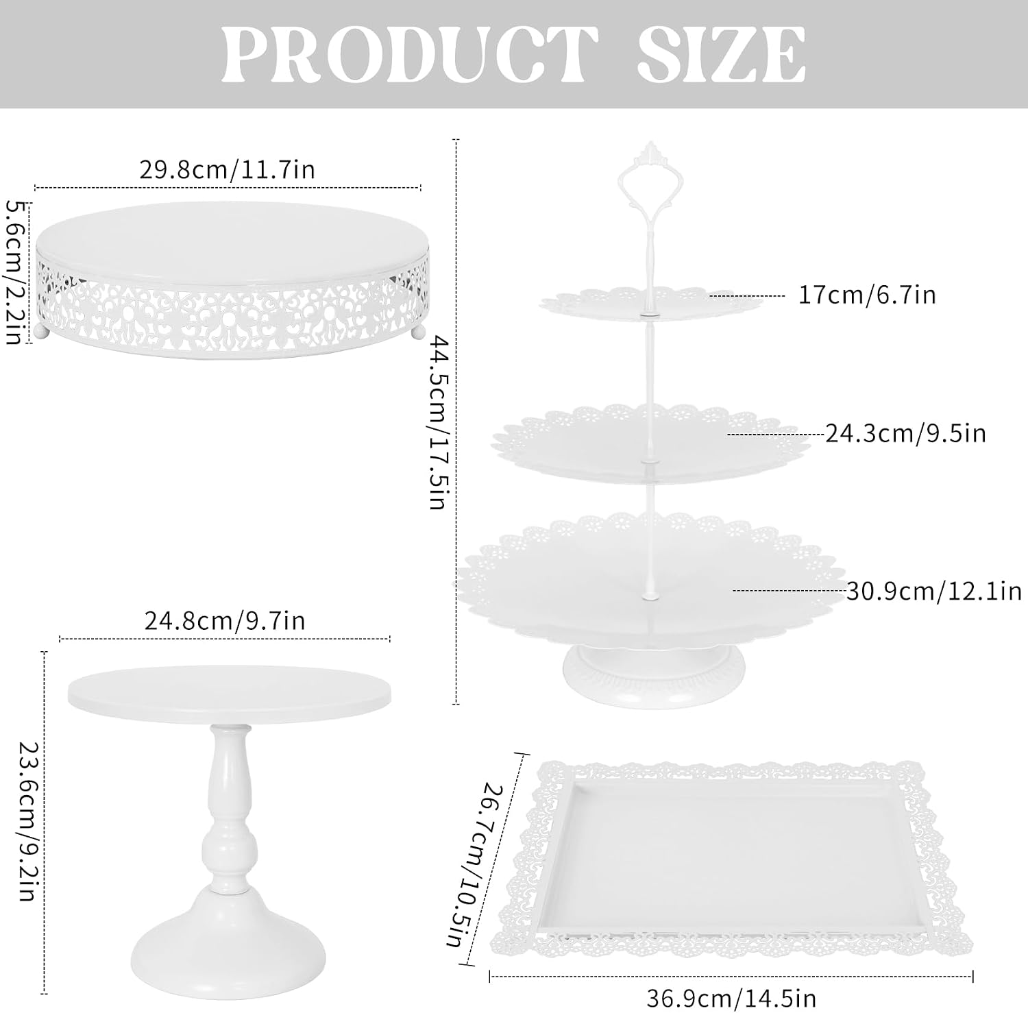 Black Metal Dessert Table Disp - Cupcake Stand Tier ulasan dan harga
