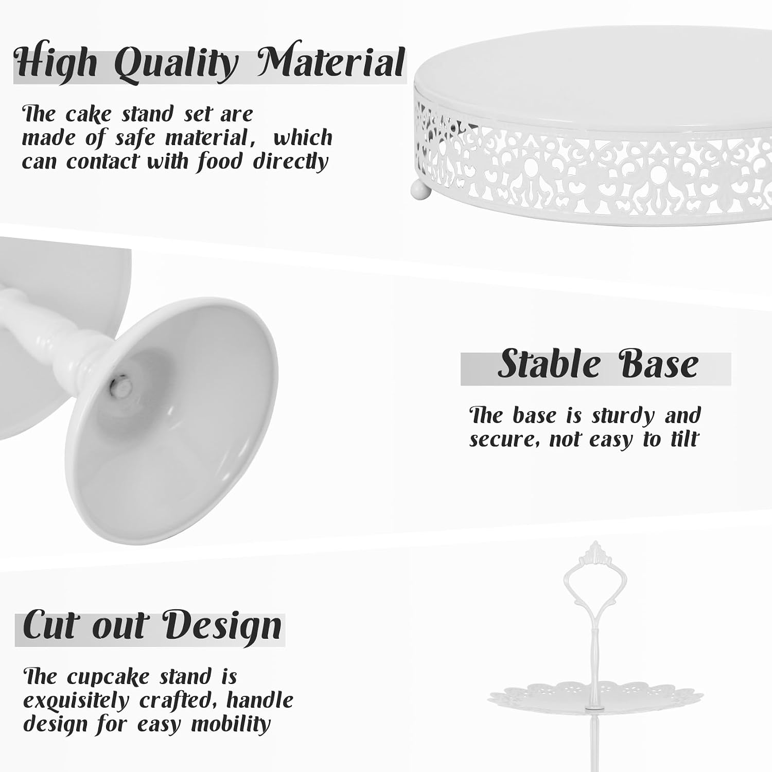 Black Metal Dessert Table Disp - Cupcake Stand Tier ulasan dan harga