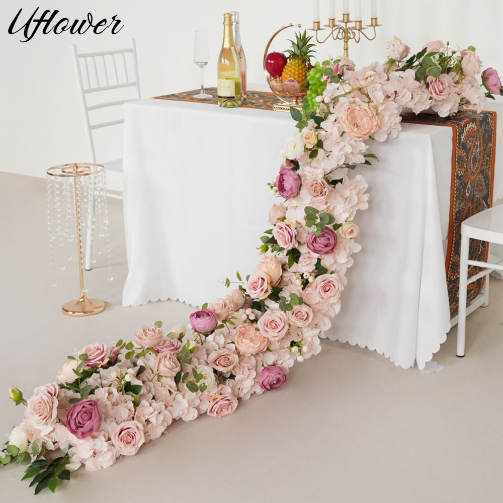 Uflower 200cm Pink Rose Hydran - Flower Wall Panel ulasan dan harga