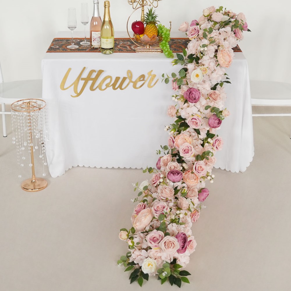 Uflower 200cm Pink Rose Hydran - Flower Wall Panel ulasan dan harga