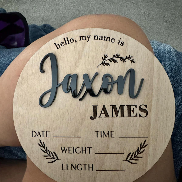1Pc Custom Baby Announcement S - Eve Party ulasan dan harga