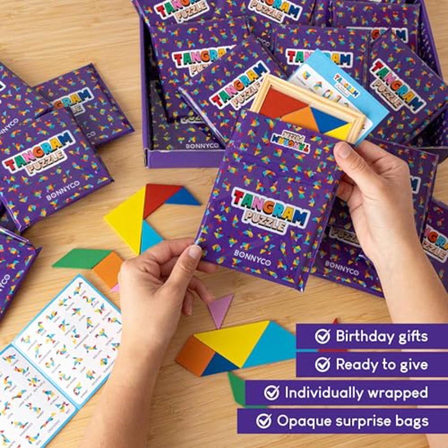 Tangram Puzzle Wooden Pack 30  - Party Favor Bag ulasan dan harga