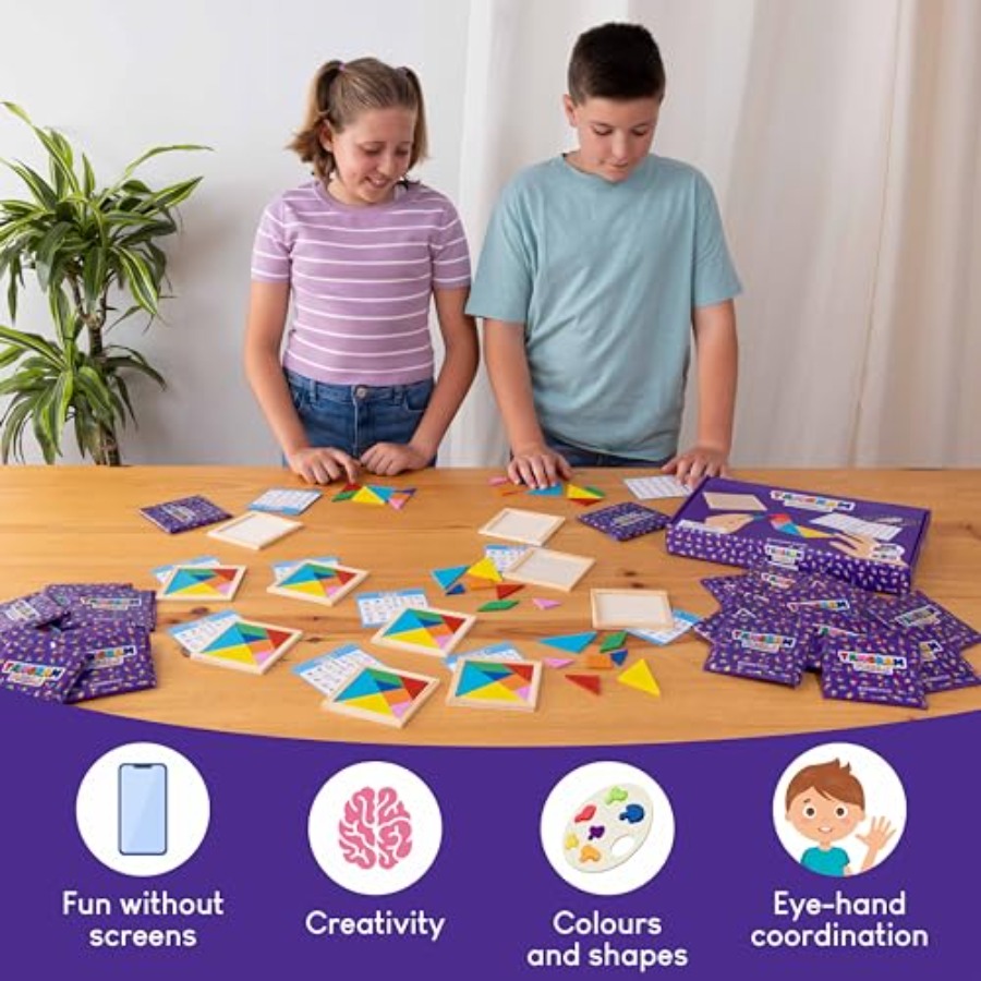 Tangram Puzzle Wooden Pack 30  - Party Favor Bag ulasan dan harga