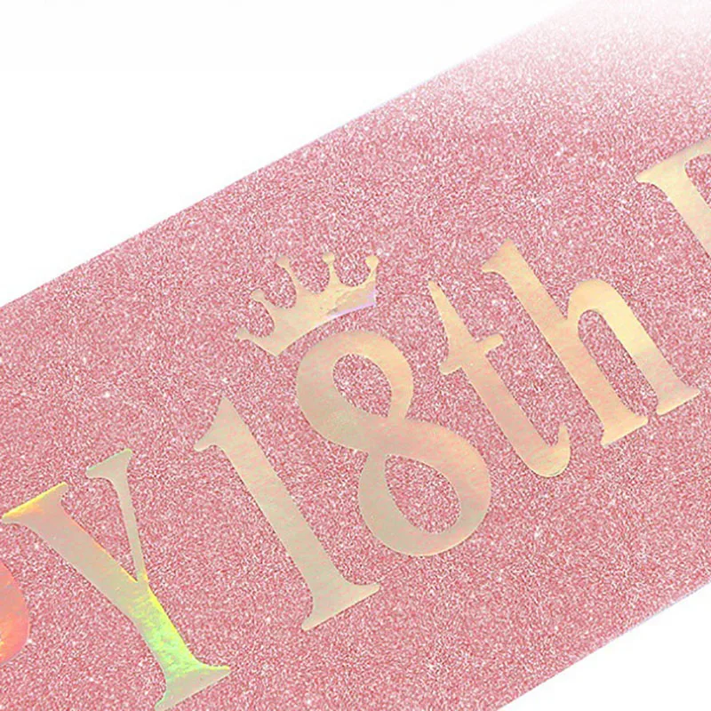 Happy 10th 13th 16th 21st 30th - Birthday Sash Glitter ulasan dan harga