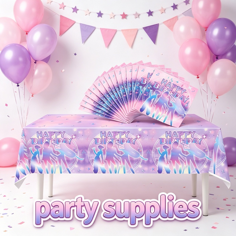 Hot Anime Movie KPOP Pink and  - Table Cloth Disposable ulasan dan harga