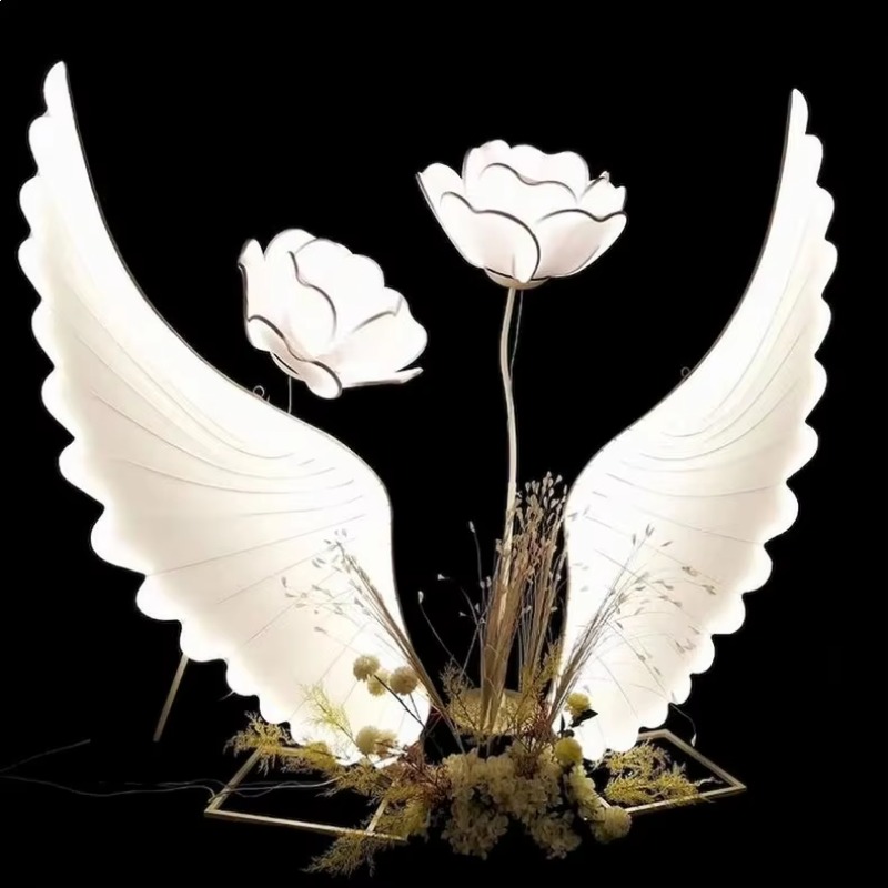 Glowing Angel Wings Light Prop - Event & Party Supply Photos ulasan dan harga