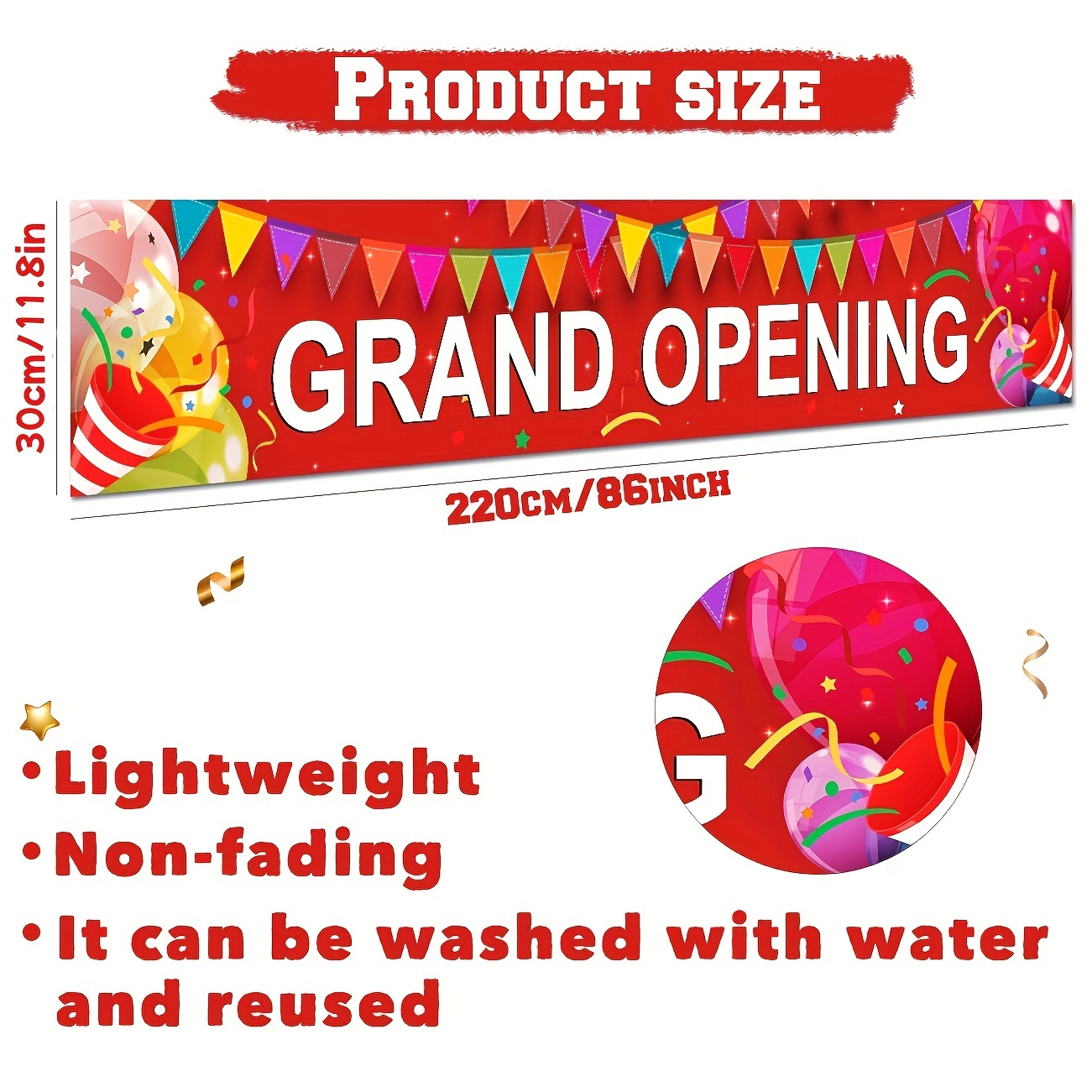 Grand Opening Banner New Store - Party Event Supply Store ulasan dan harga