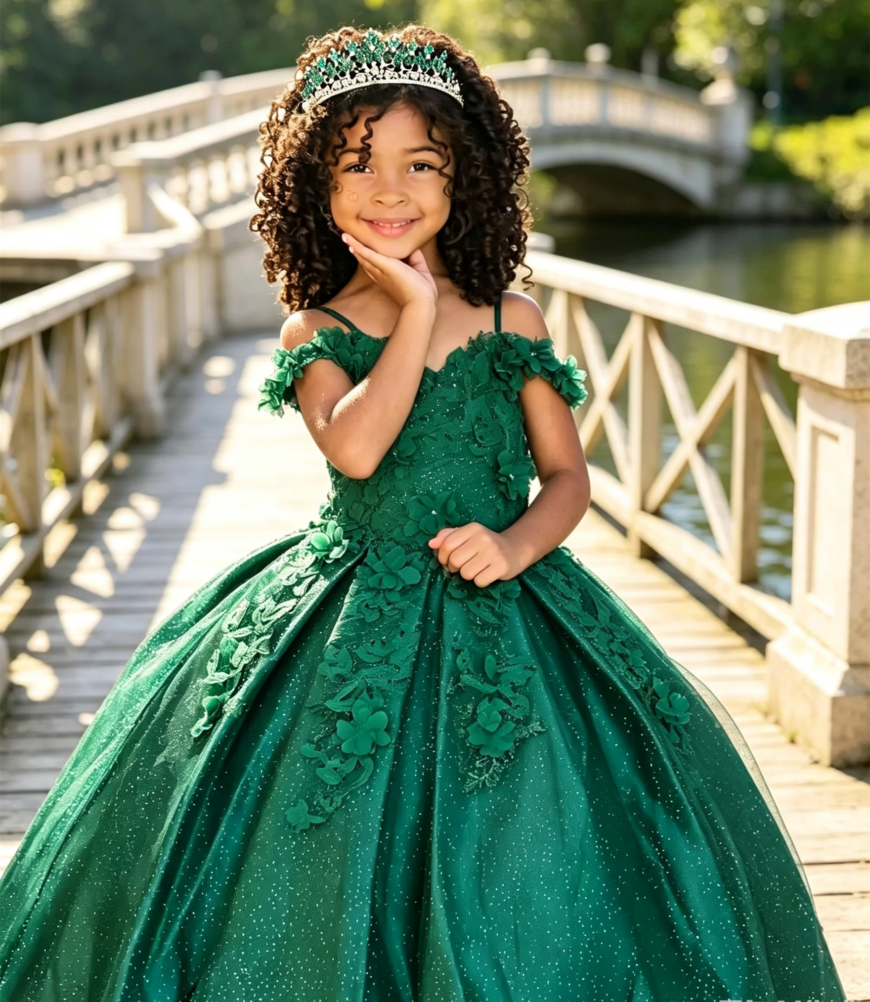 Glitter Flower Girl Dresses Fo - Birthday Sash Glitter ulasan dan harga