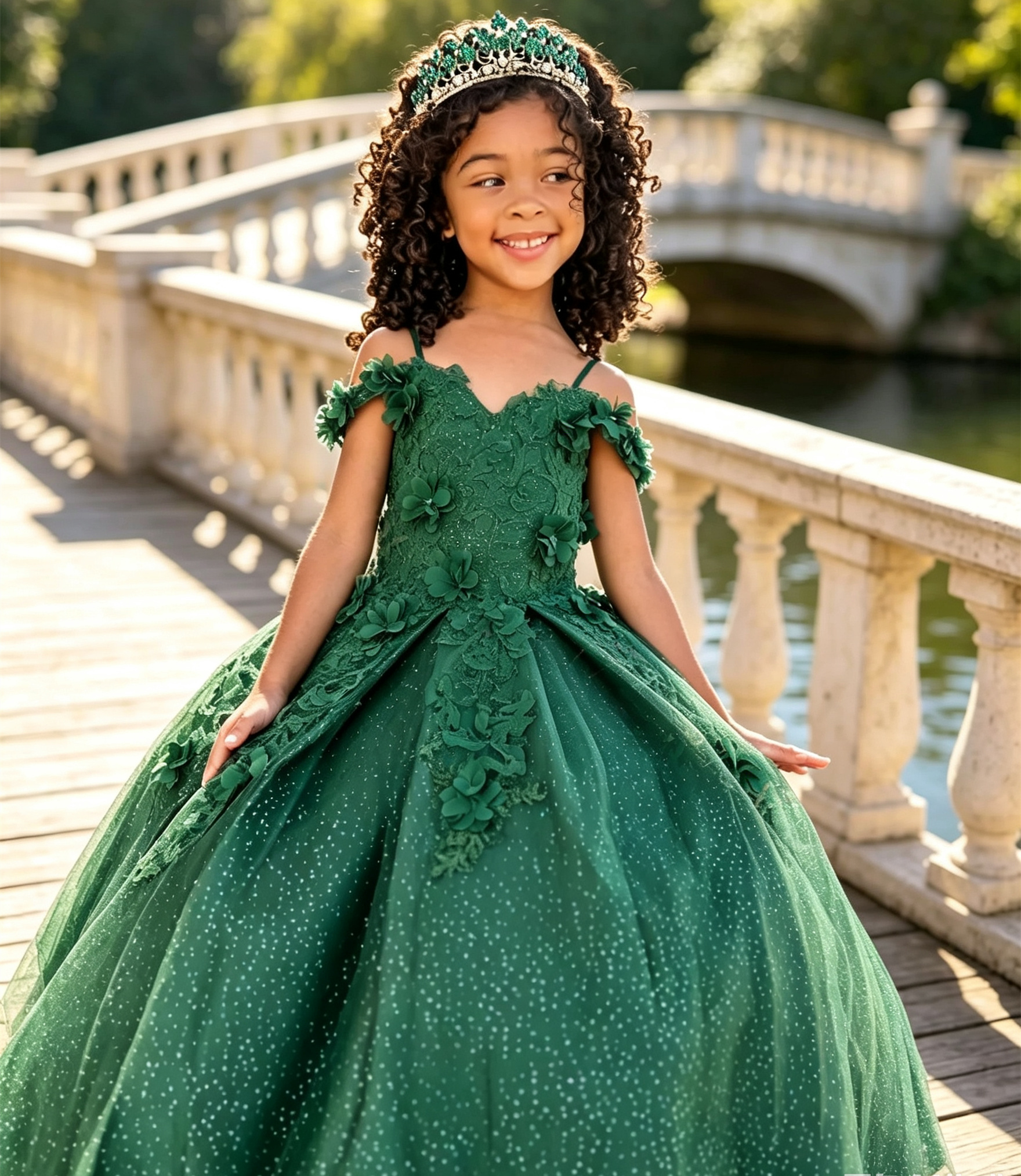 Glitter Flower Girl Dresses Fo - Birthday Sash Glitter ulasan dan harga