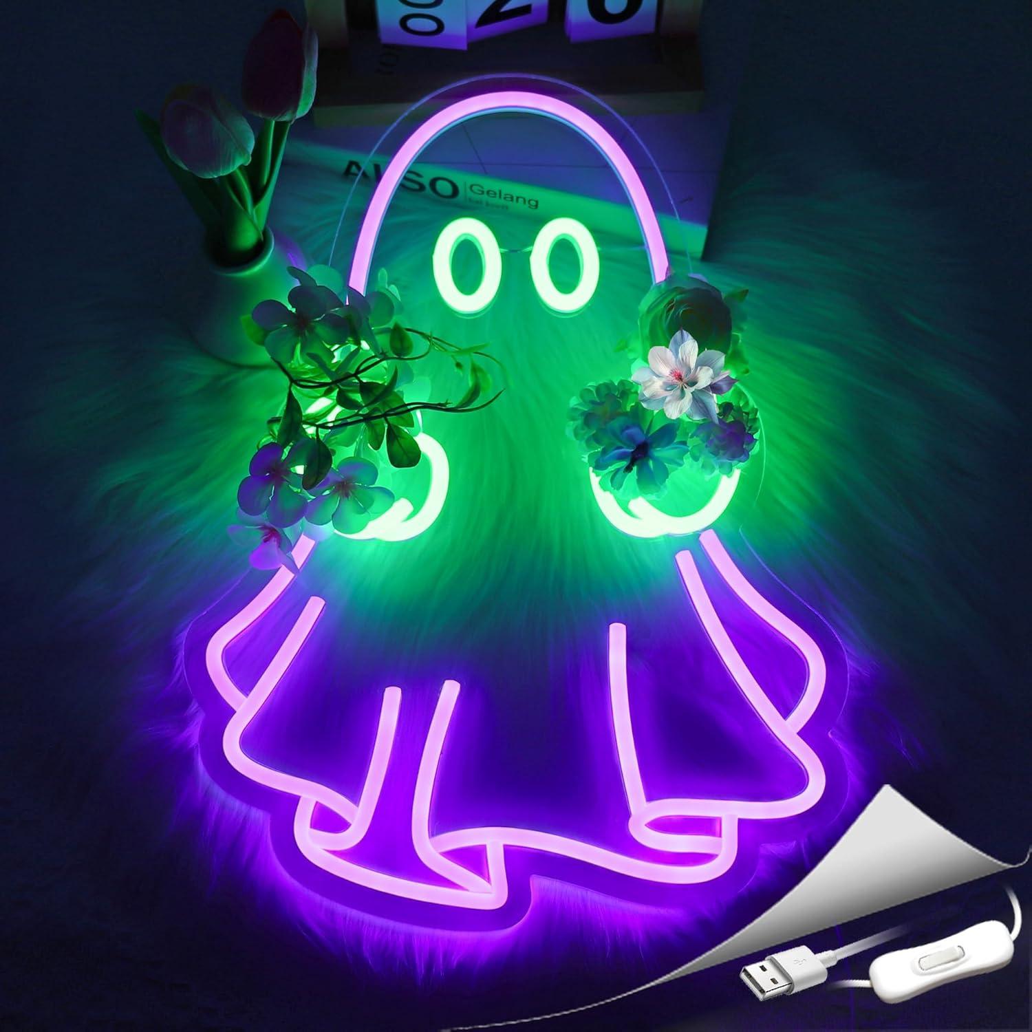 Ghost Neon Sign USB Powered LE - Neon Sign Party ulasan dan harga
