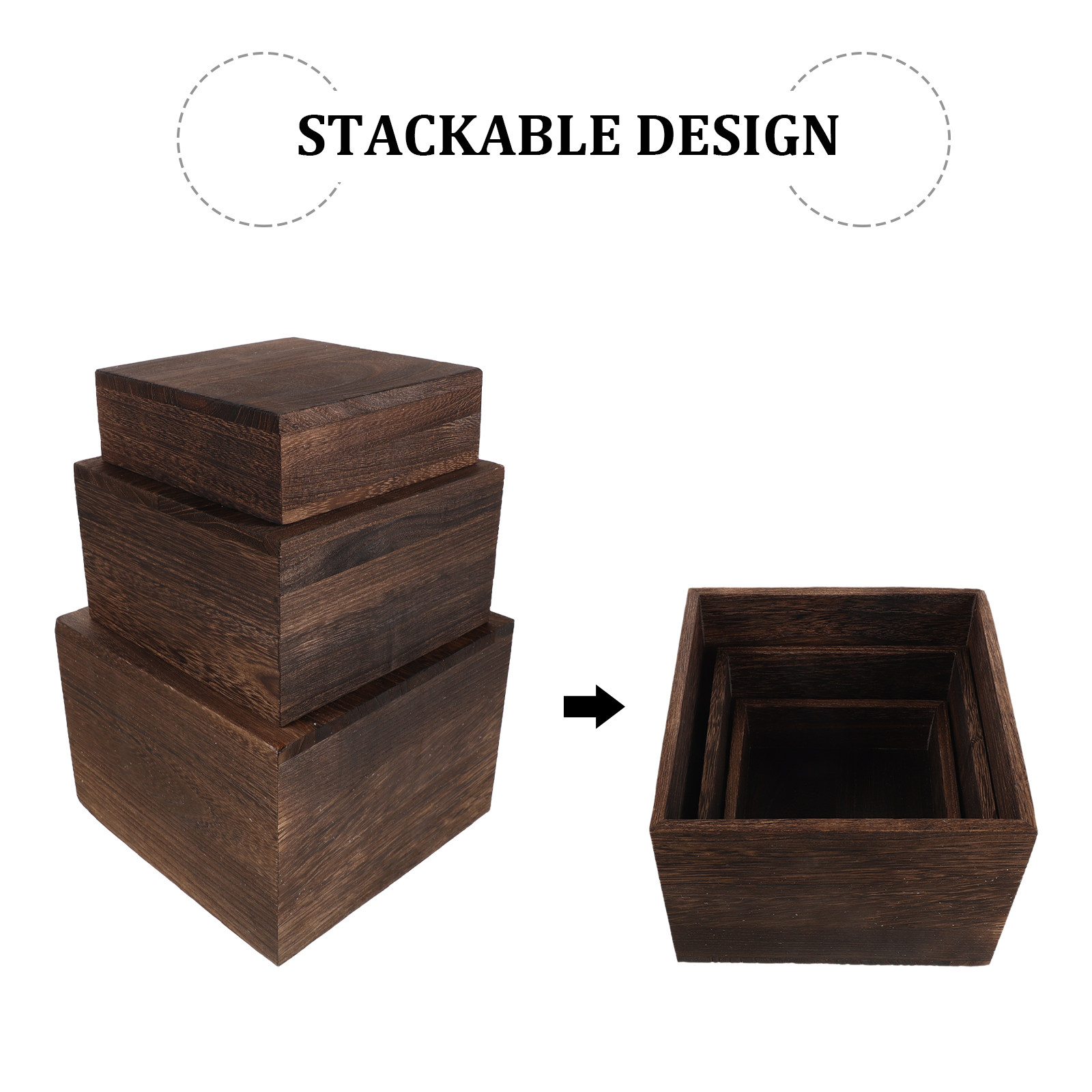 3Pcs Rustic Wooden Tiered Cake - Cupcake Stand Tier ulasan dan harga