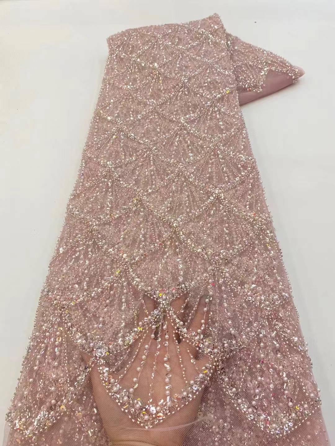 African Tulle Lace Fabric 2026 - Glitter Tablecloth ulasan dan harga