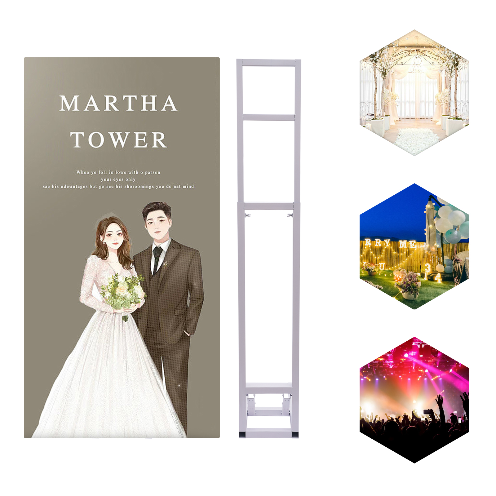 Wedding Arch Backdrop Stand Ev - Photo Booth Frame ulasan dan harga