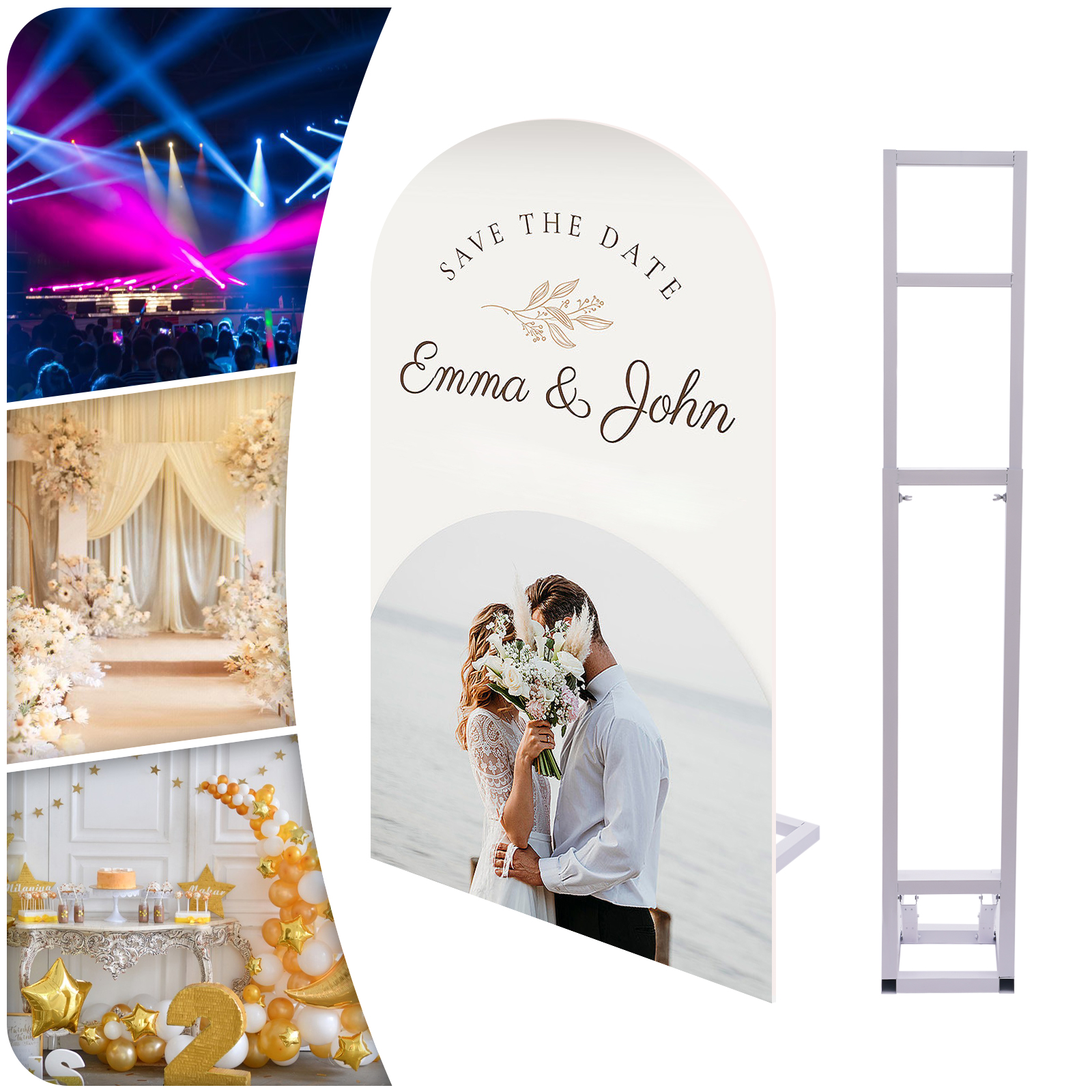 Wedding Arch Backdrop Stand Ev - Photo Booth Frame ulasan dan harga