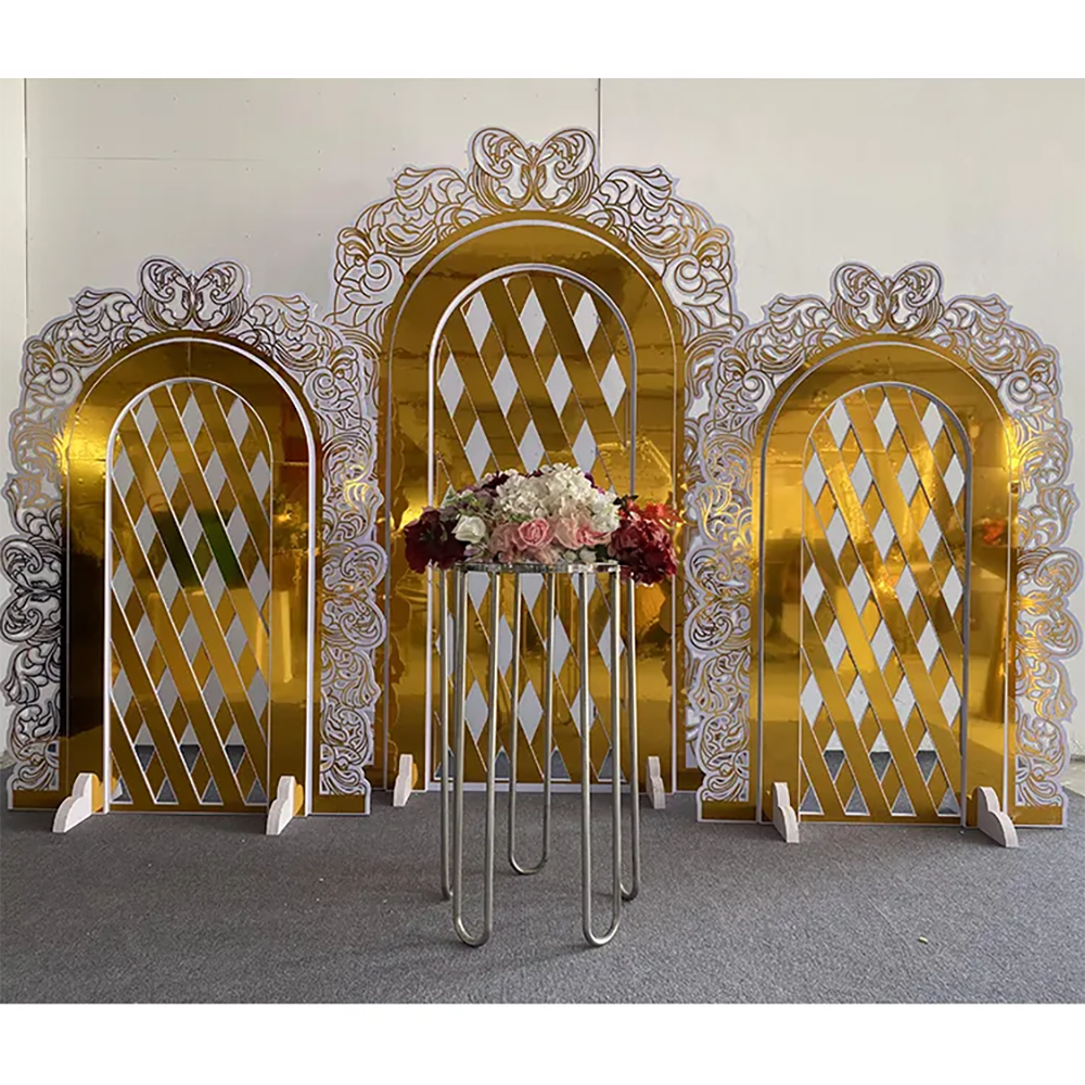 Hot Sale Gold Trim Flower Acry - Party Event Supplier ulasan dan harga