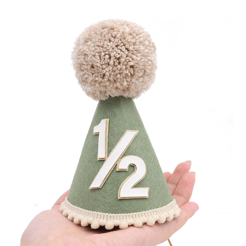 1/2 Birthday Hat Mini Cone Hat - Party Hat Cone ulasan dan harga