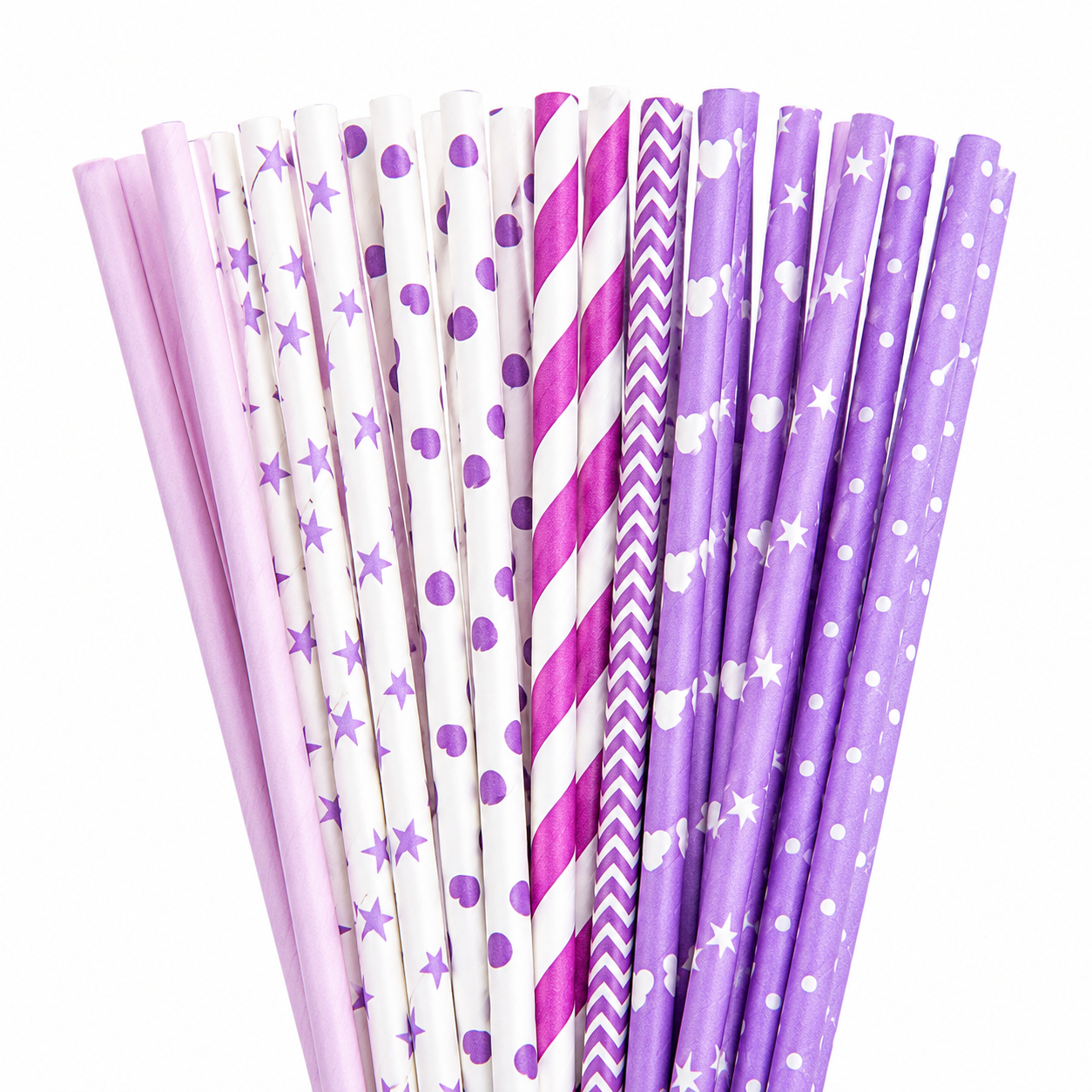 25pcs Colorful Patterned Paper - Paper Straw Color ulasan dan harga