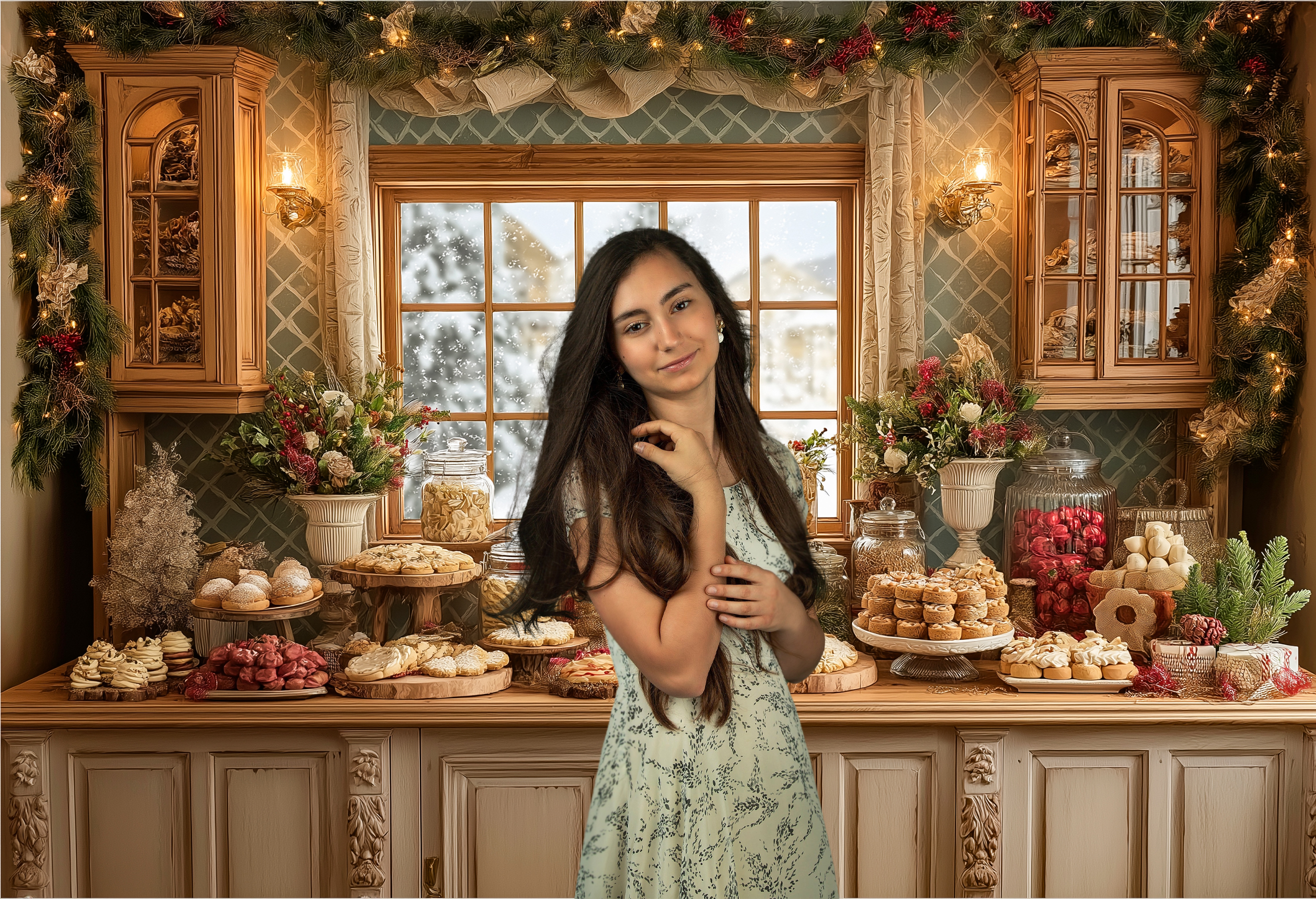 Christmas-Themed Dessert Table - Dessert Table Backdrop ulasan dan harga