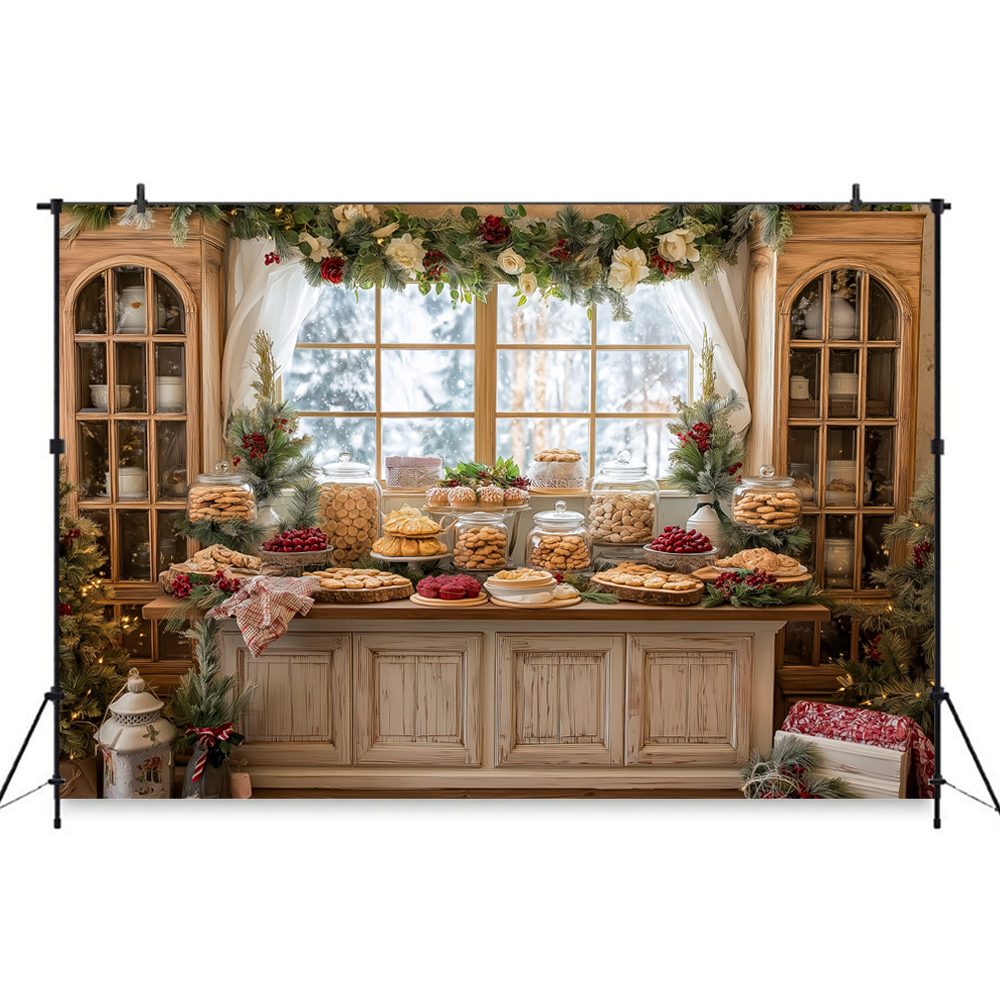 Christmas-Themed Dessert Table - Dessert Table Backdrop ulasan dan harga