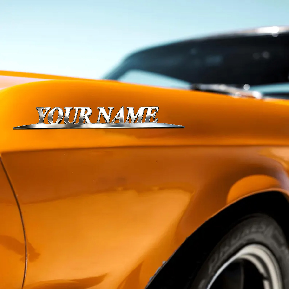 Metal Trendy YOUR NAME Sticker - Event Suppliers ulasan dan harga