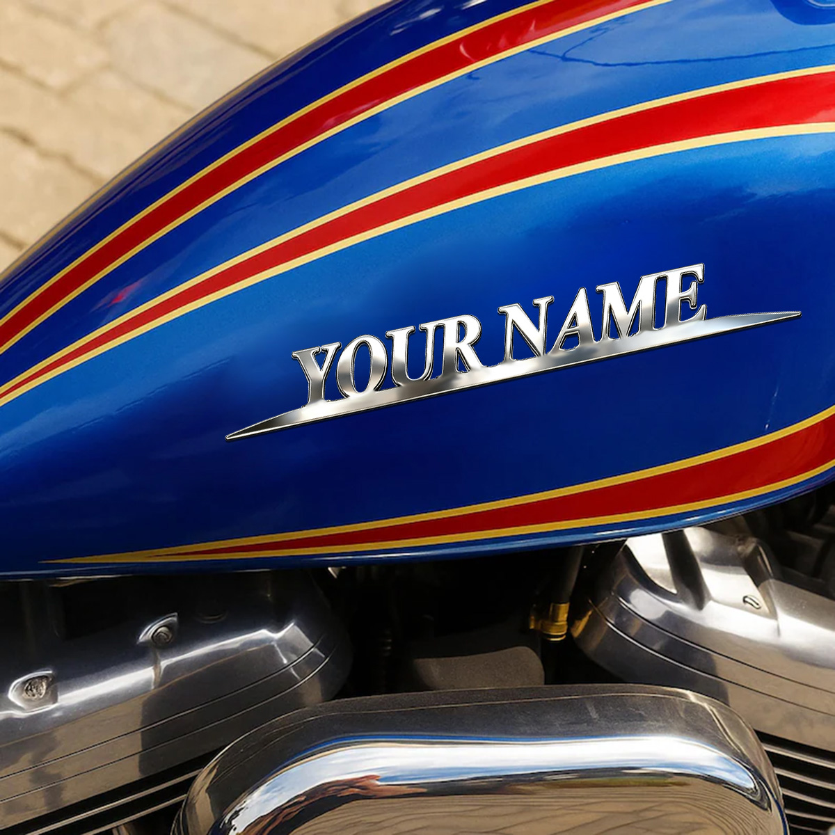 Metal Trendy YOUR NAME Sticker - Event Suppliers ulasan dan harga