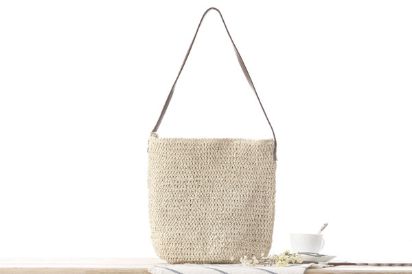 Straw Shoulder Woven Beach Sol - Paper Straw Color ulasan dan harga