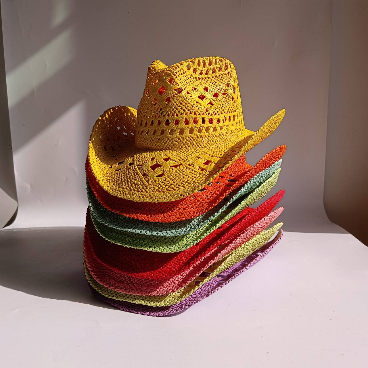 Cowboy Straw Hat new color Han - Paper Straw Color ulasan dan harga