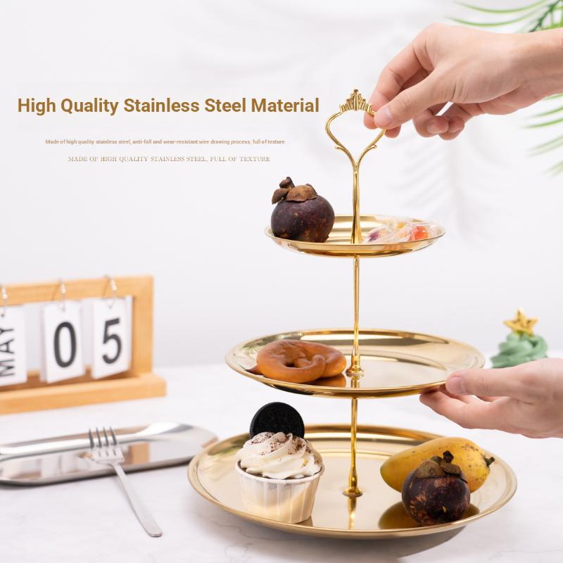 【CPI】Gold Silver 2/3-Tier Cake - Cupcake Stand Tier ulasan dan harga
