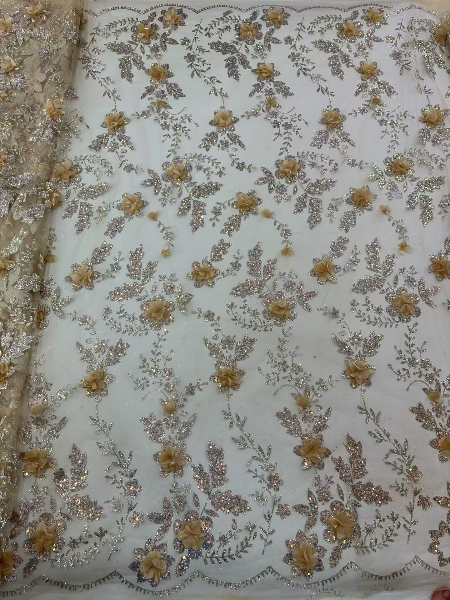 African Lace Fabric Embroidere - Glitter Tablecloth ulasan dan harga