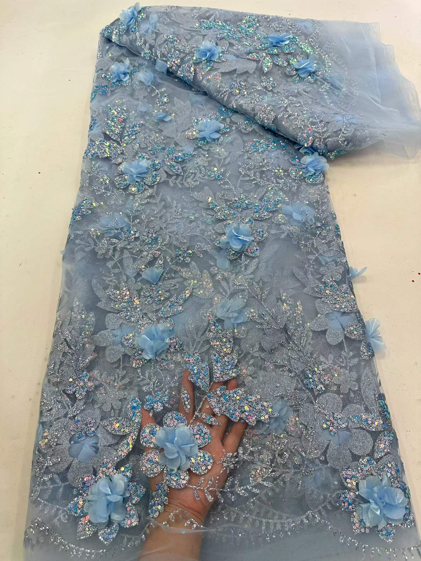 African Lace Fabric Embroidere - Glitter Tablecloth ulasan dan harga