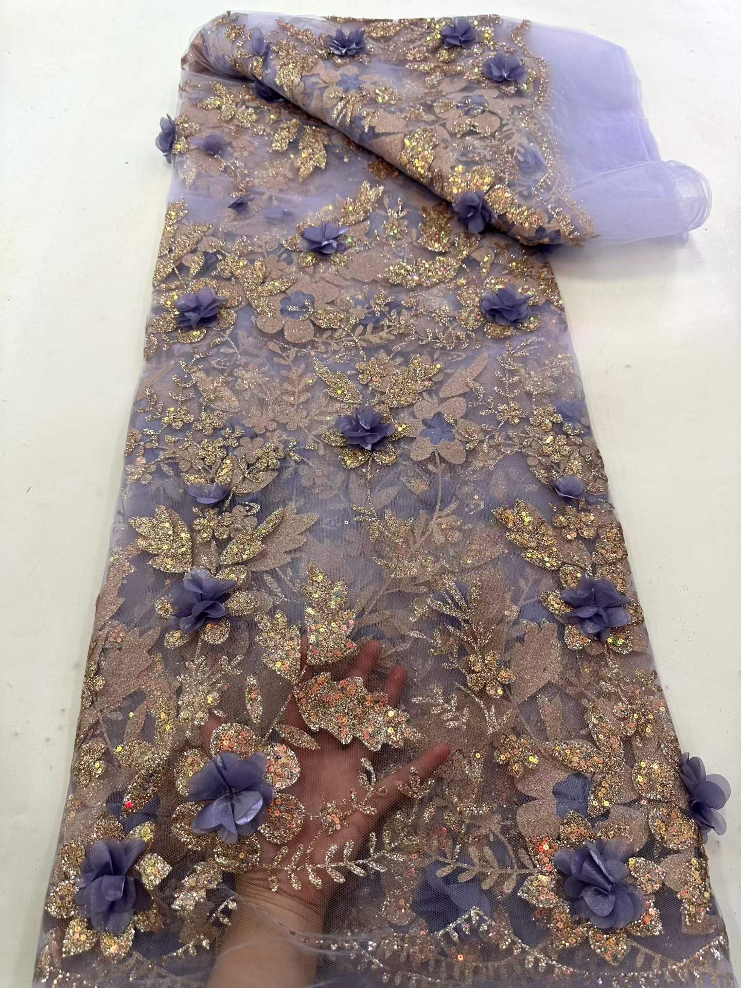 African Lace Fabric Embroidere - Glitter Tablecloth ulasan dan harga