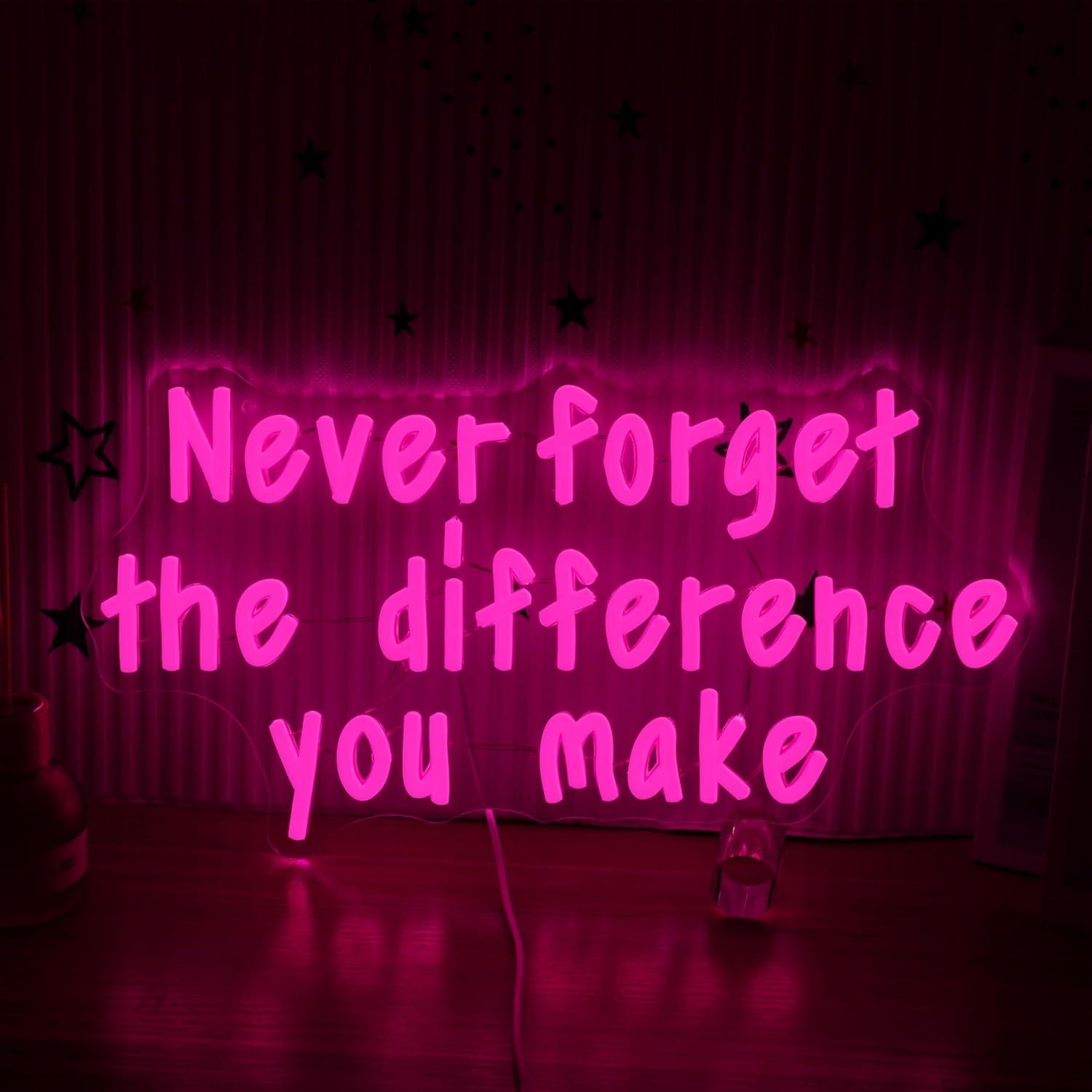 Never Forget The Difference Yo - Neon Sign Party ulasan dan harga