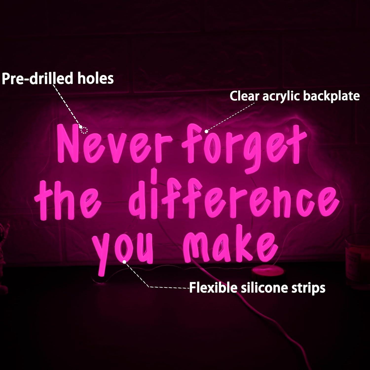 Never Forget The Difference Yo - Neon Sign Party ulasan dan harga