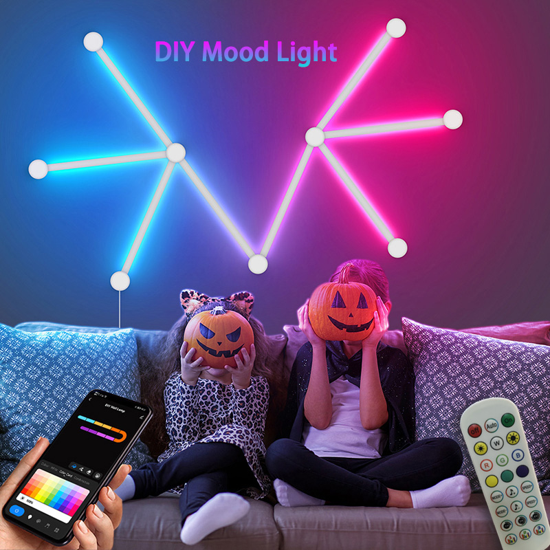 Smart RGB Wall Lamp, Bluetooth - Neon Sign Party ulasan dan harga