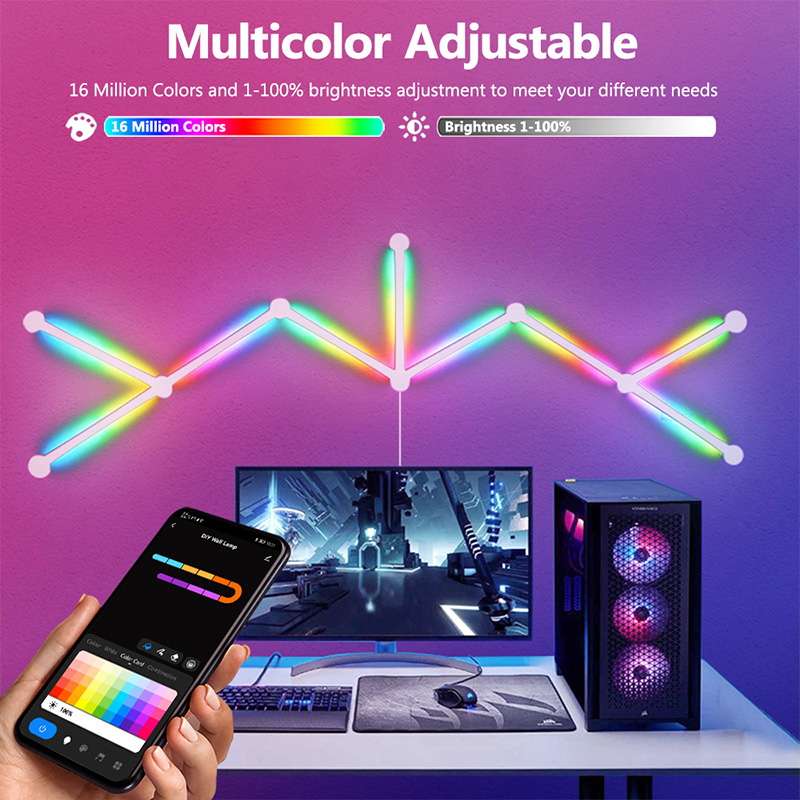 Smart RGB Wall Lamp, Bluetooth - Neon Sign Party ulasan dan harga