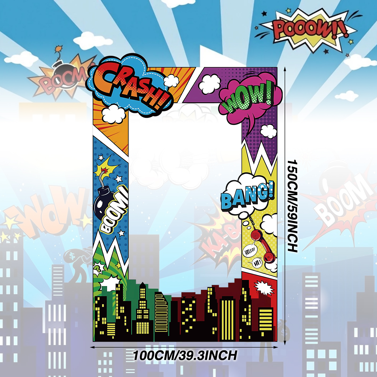 Super Hero Photo Prop Hero Bir - Photo Booth Frame ulasan dan harga