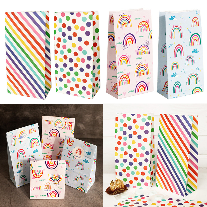 Small Paper Bags Rainbow Print - Event Party Box ulasan dan harga