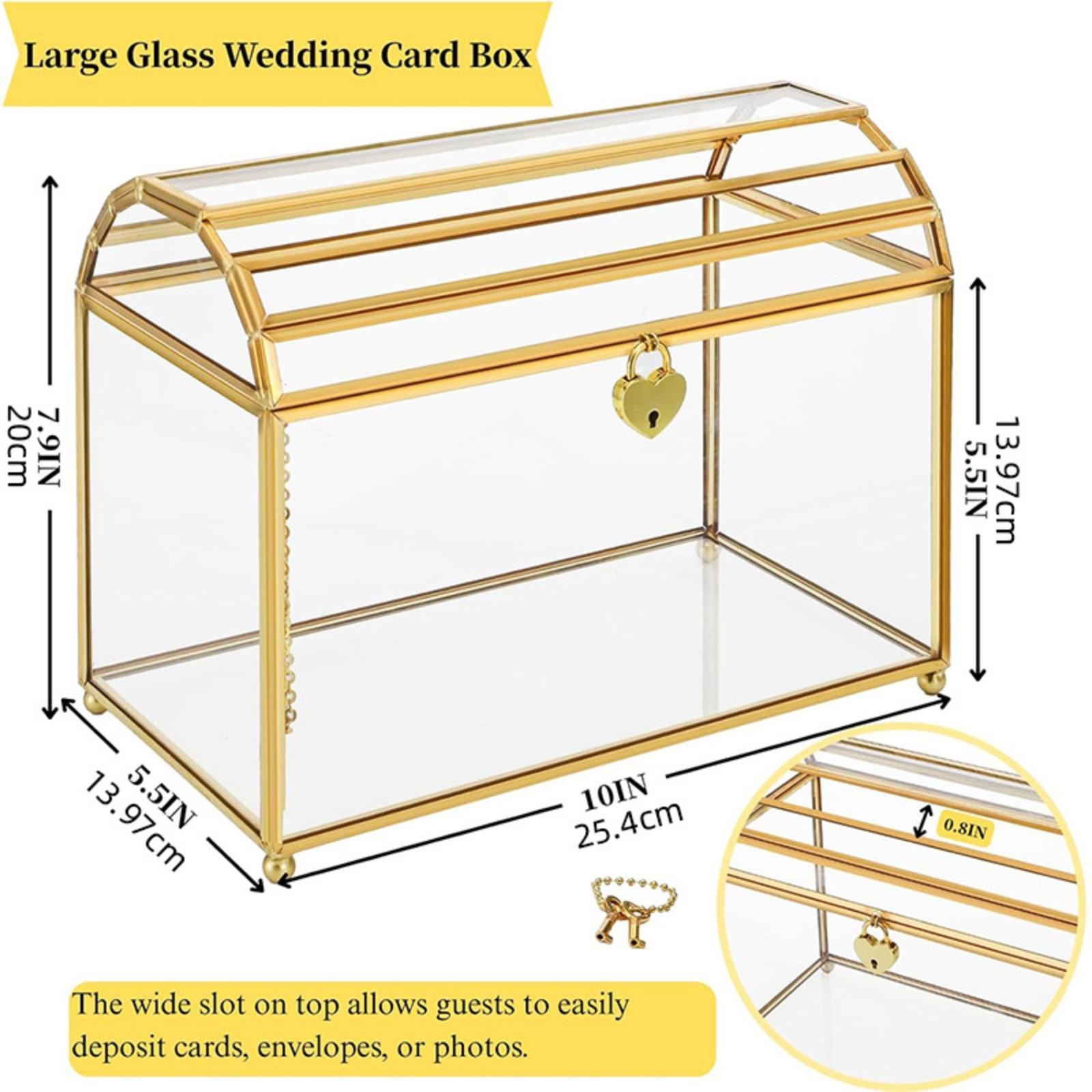 Glass Wedding Card Box Storage - Event Party Box ulasan dan harga