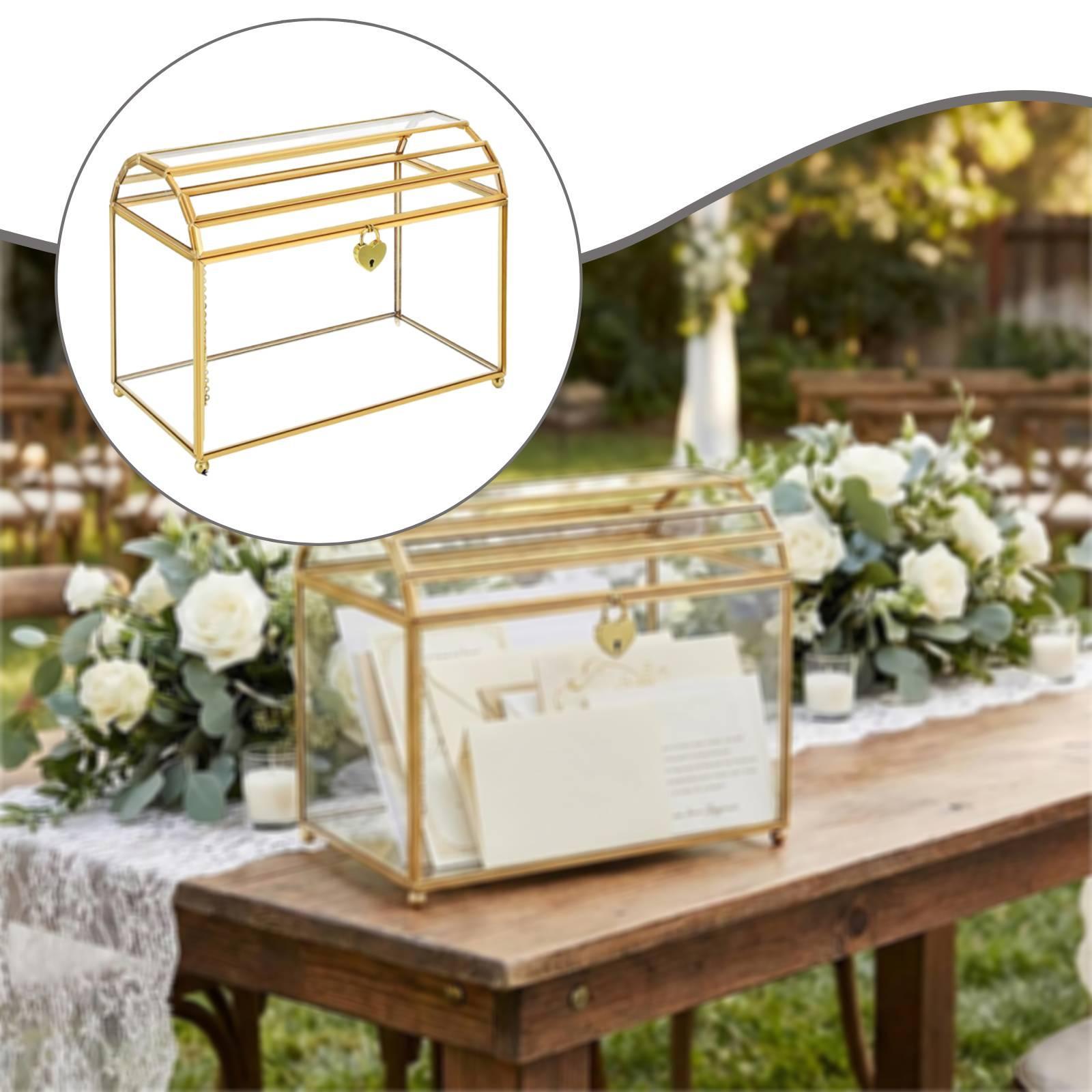 Glass Wedding Card Box Storage - Event Party Box ulasan dan harga