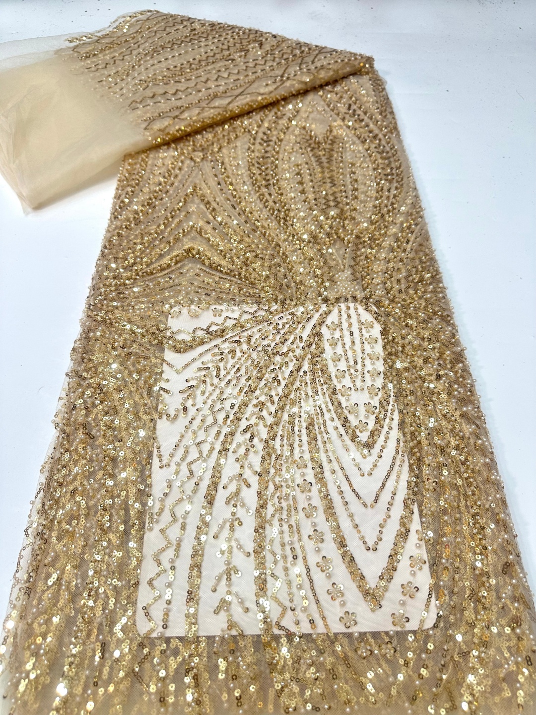 African Lace Fabric Sequins Be - Glitter Tablecloth ulasan dan harga
