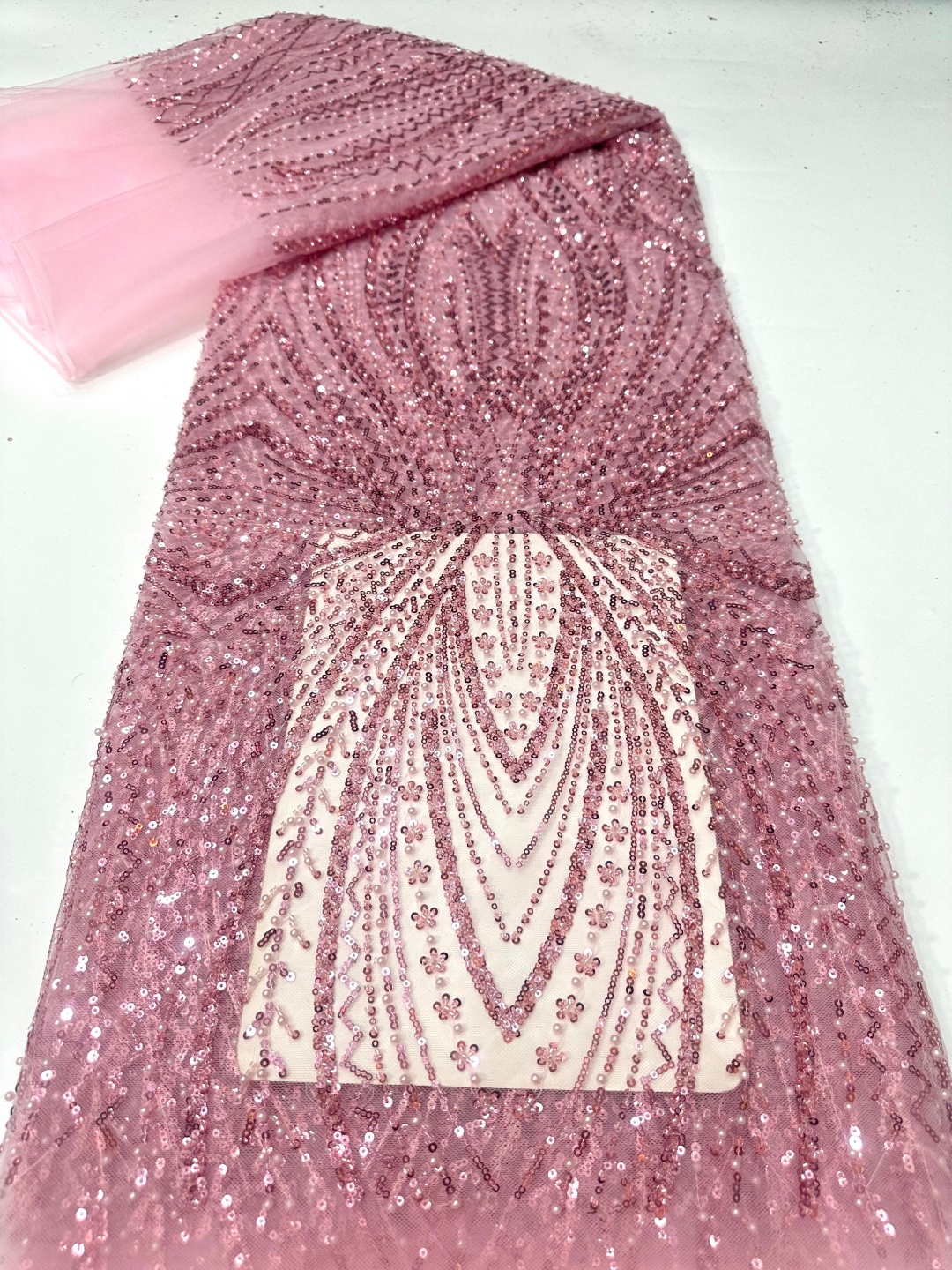 African Lace Fabric Sequins Be - Glitter Tablecloth ulasan dan harga