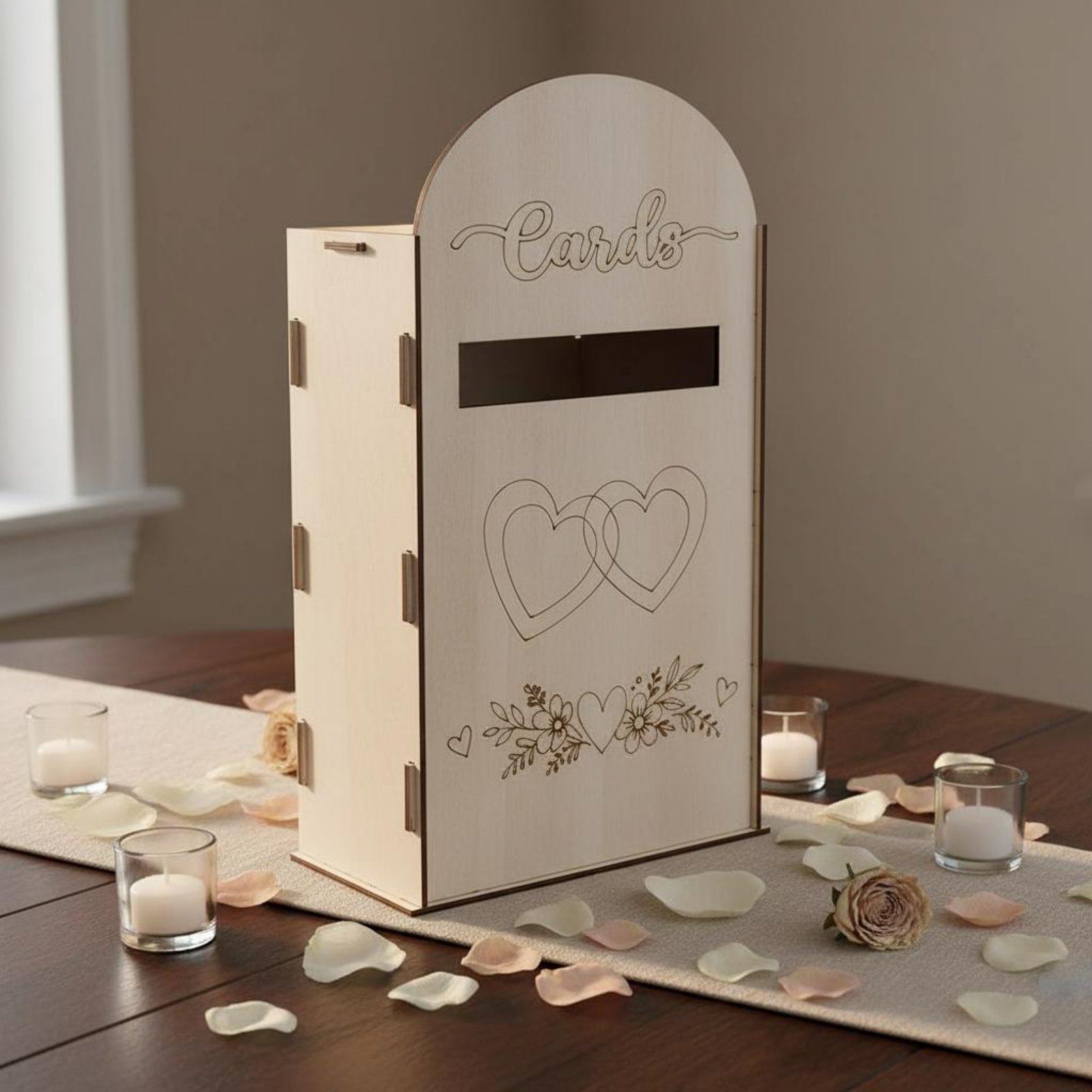 Wooden Wedding Card Box Laser  - Event Party Box ulasan dan harga