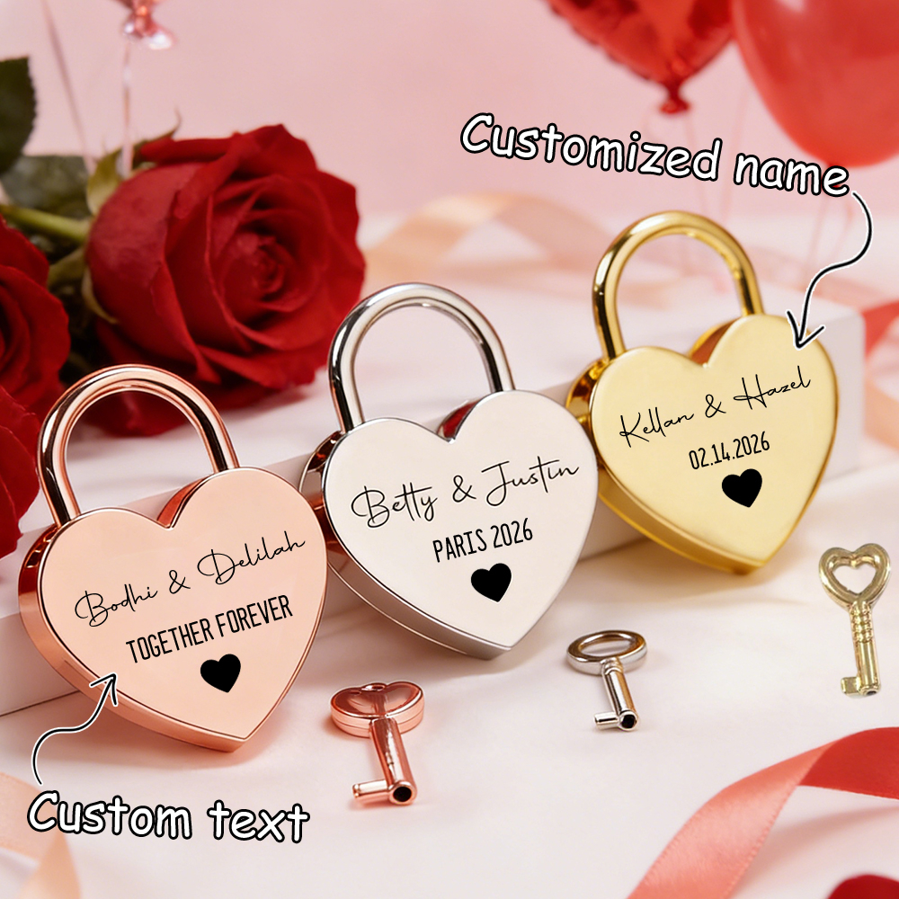 Custom Name Heart-Shaped Padlo - Eve Party ulasan dan harga