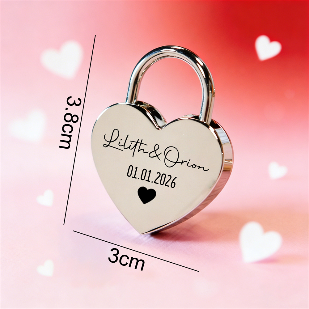 Custom Name Heart-Shaped Padlo - Eve Party ulasan dan harga