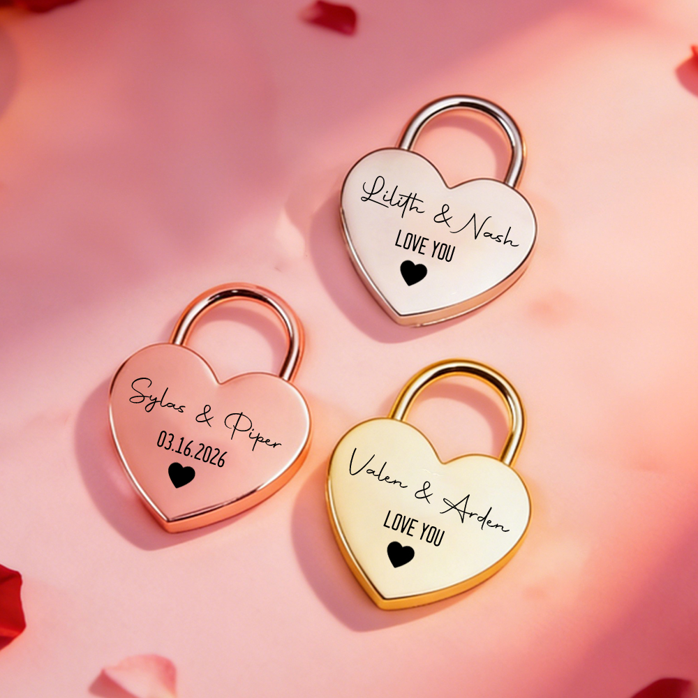 Custom Name Heart-Shaped Padlo - Eve Party ulasan dan harga